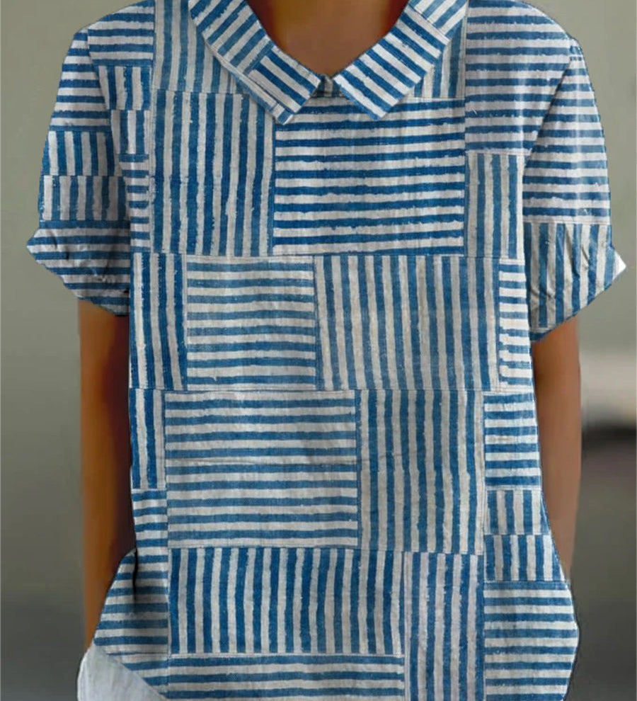 Alyssa - Striped Pattern Blouse