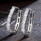 Elegant Circular Zirconia Earrings