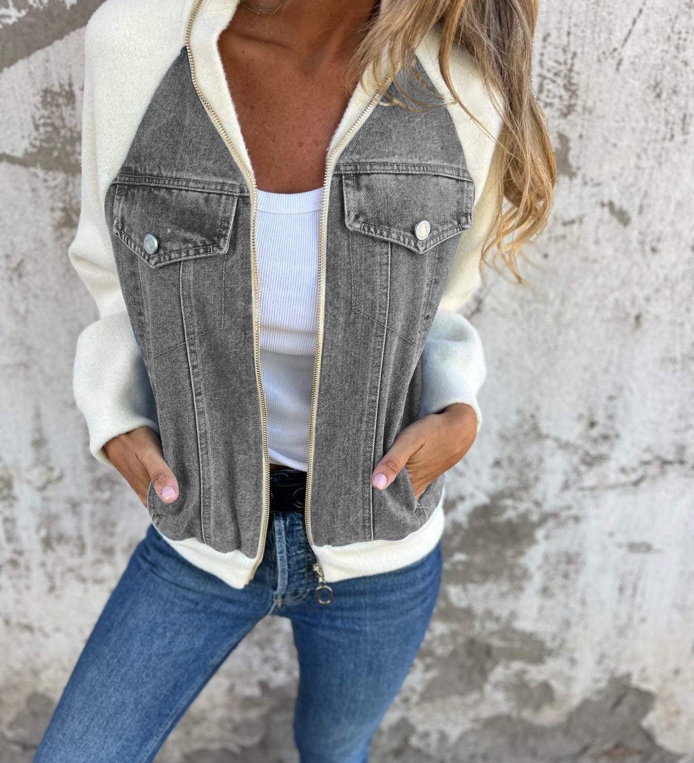 Leslie - Denim Hooded Jacket