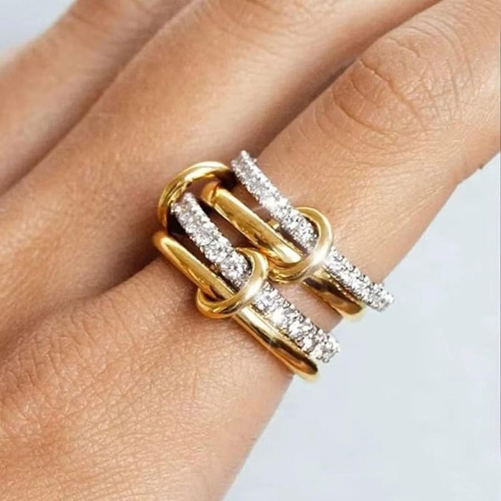 Intertwined Zirconia Ring Set