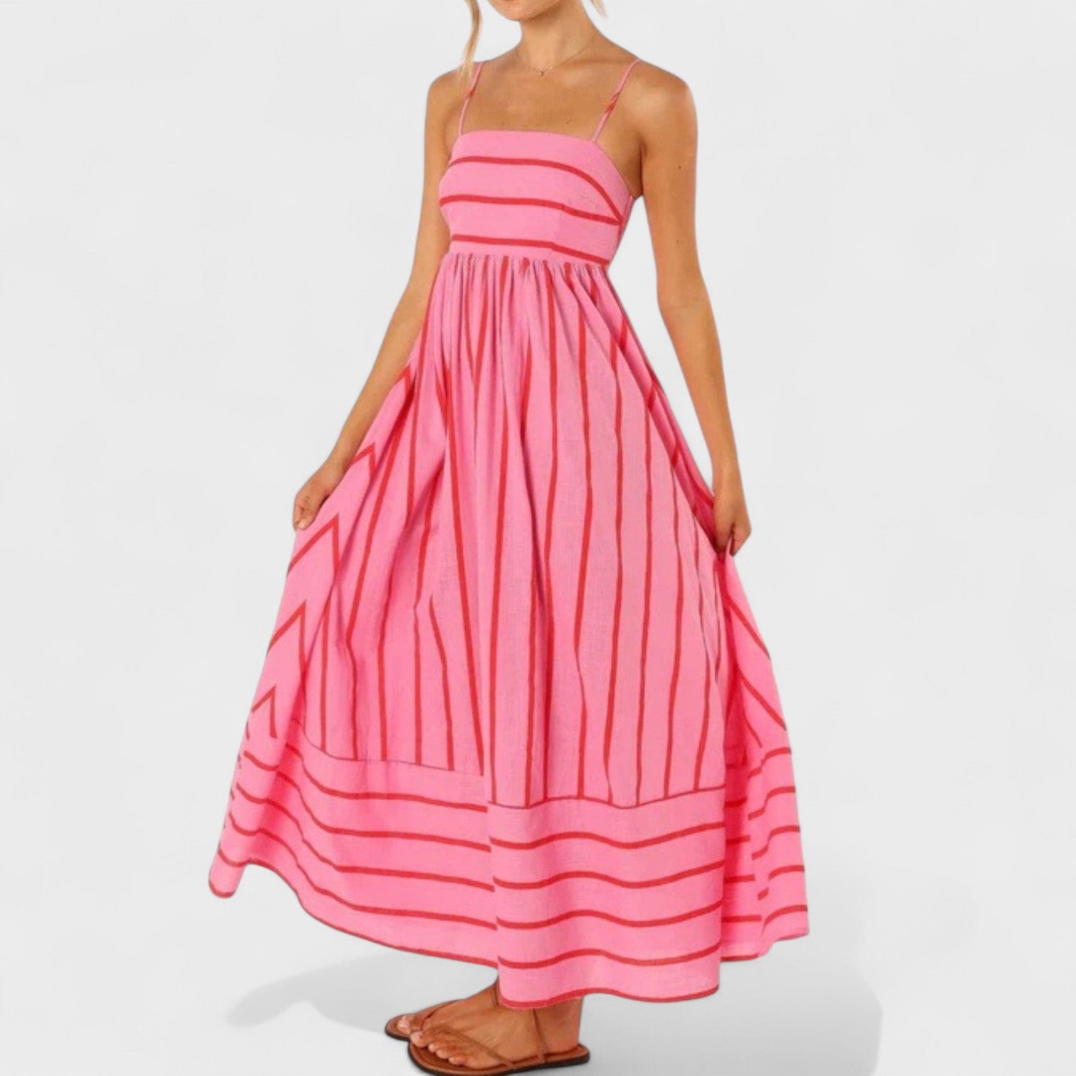 Andrea - Long Striped Dress