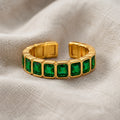 Emerald Silhouette Band Ring