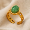 Emerald Reverence Gold Ring