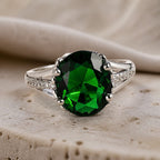 Emerald Treasure Solitaire Ring