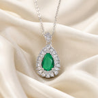 Emerald Horizon Pendant Necklace