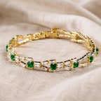 Emerald Echelon Tennis Bracelet