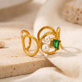 Aureate Emerald Jewel Ring