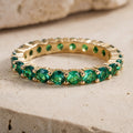 Emerald Infinity Band Ring
