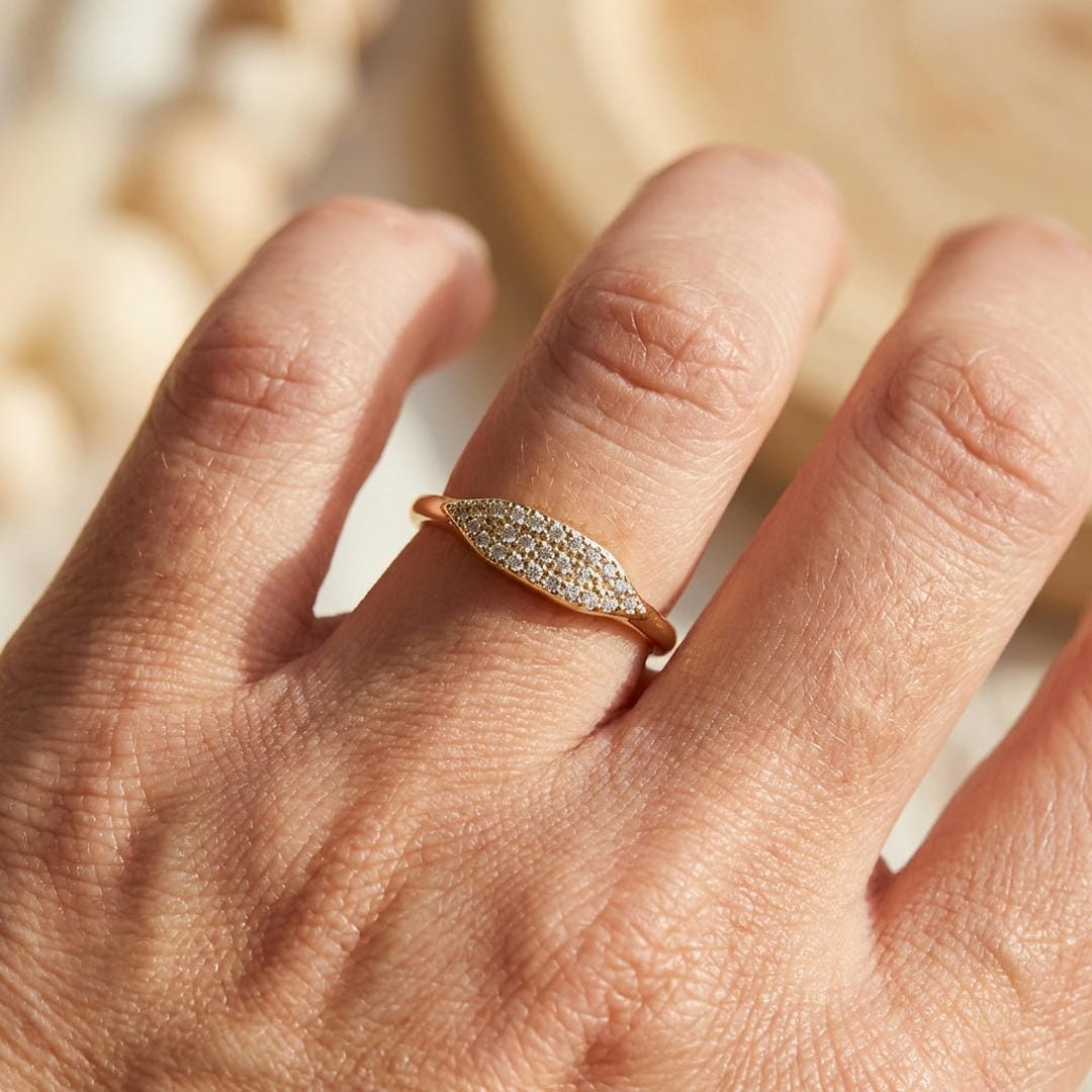 Pavé Marquise Stacking Ring