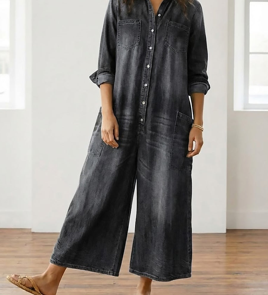 Serenity - Denim Cotton Jumpsuit